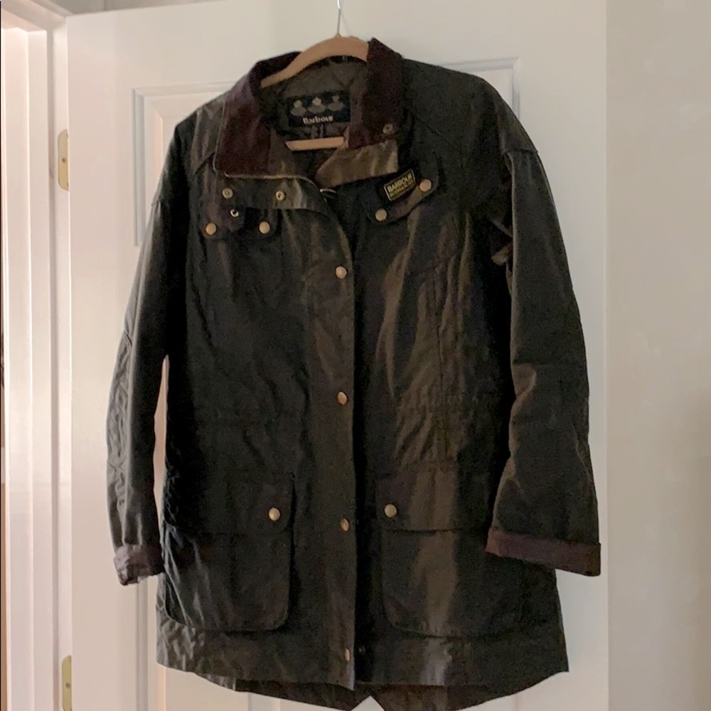 Woman’s Barbour oiled jacket
